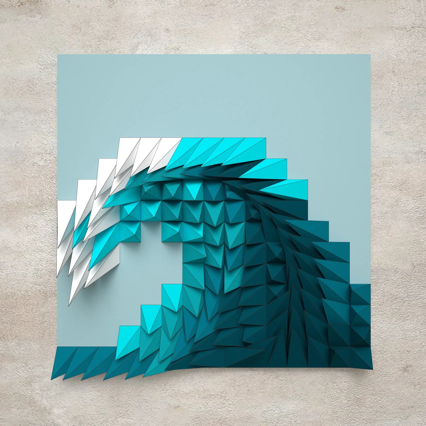 3D MODEL EXPORT for PARAGAMI 01_06 - PLUNGING WAVE - GIFT
