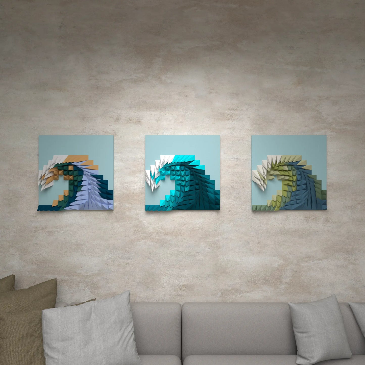 3D MODEL EXPORT for PARAGAMI 01_06 - PLUNGING WAVE - GIFT