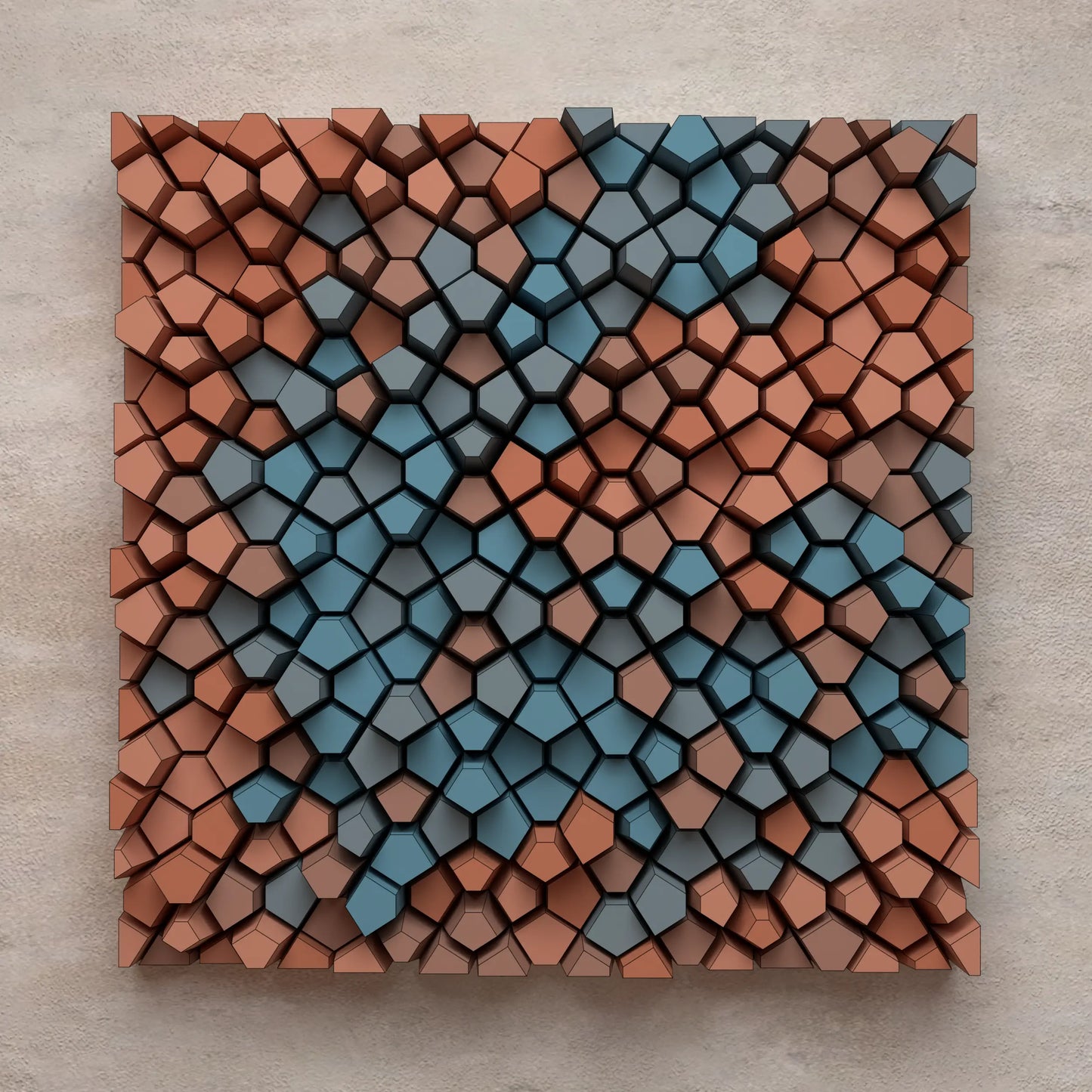 3D MODEL EXPORT for PARAGAMI 07_06 - RANDOM PENTAGONS (3x COLOUR VERSIONS)