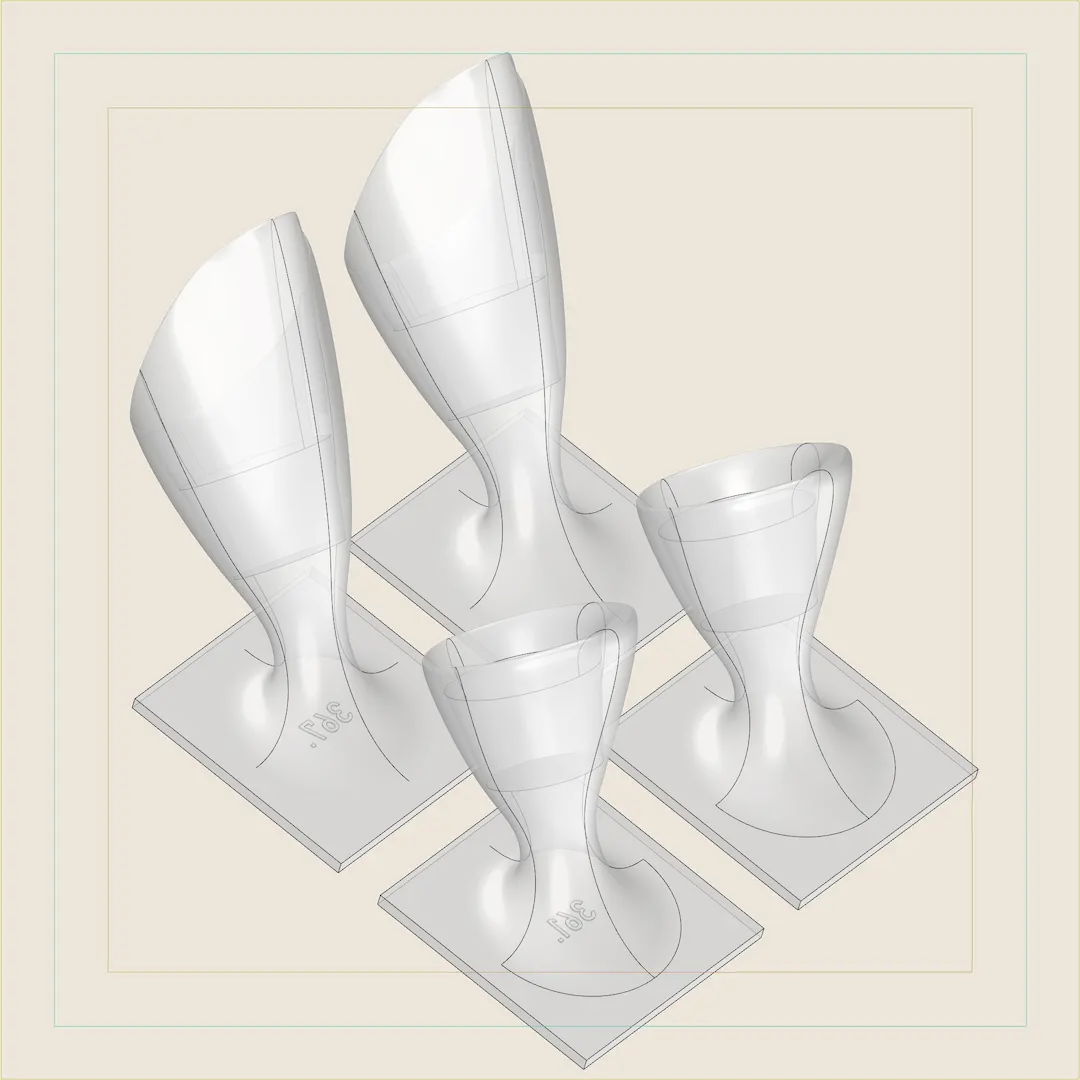 3D MODEL EXPORT for PARAGAMI 10_07 - CORNETS DE FLEUR