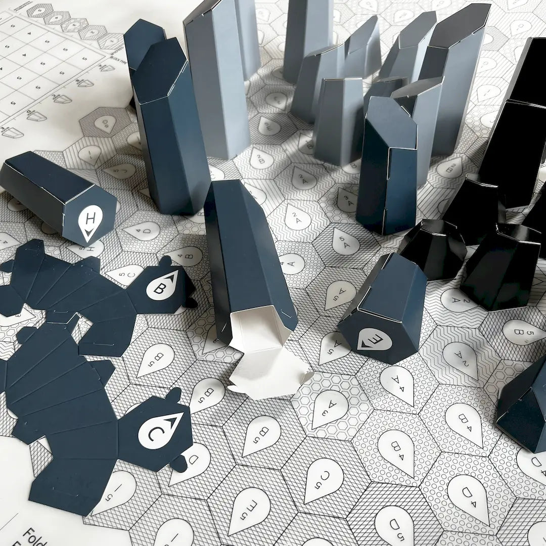 HEXSPIRE: FISSURED HUMP BUNDLE 01 (Blocks + Layout) / PARAGAMI PAPER KIT 101_001_004