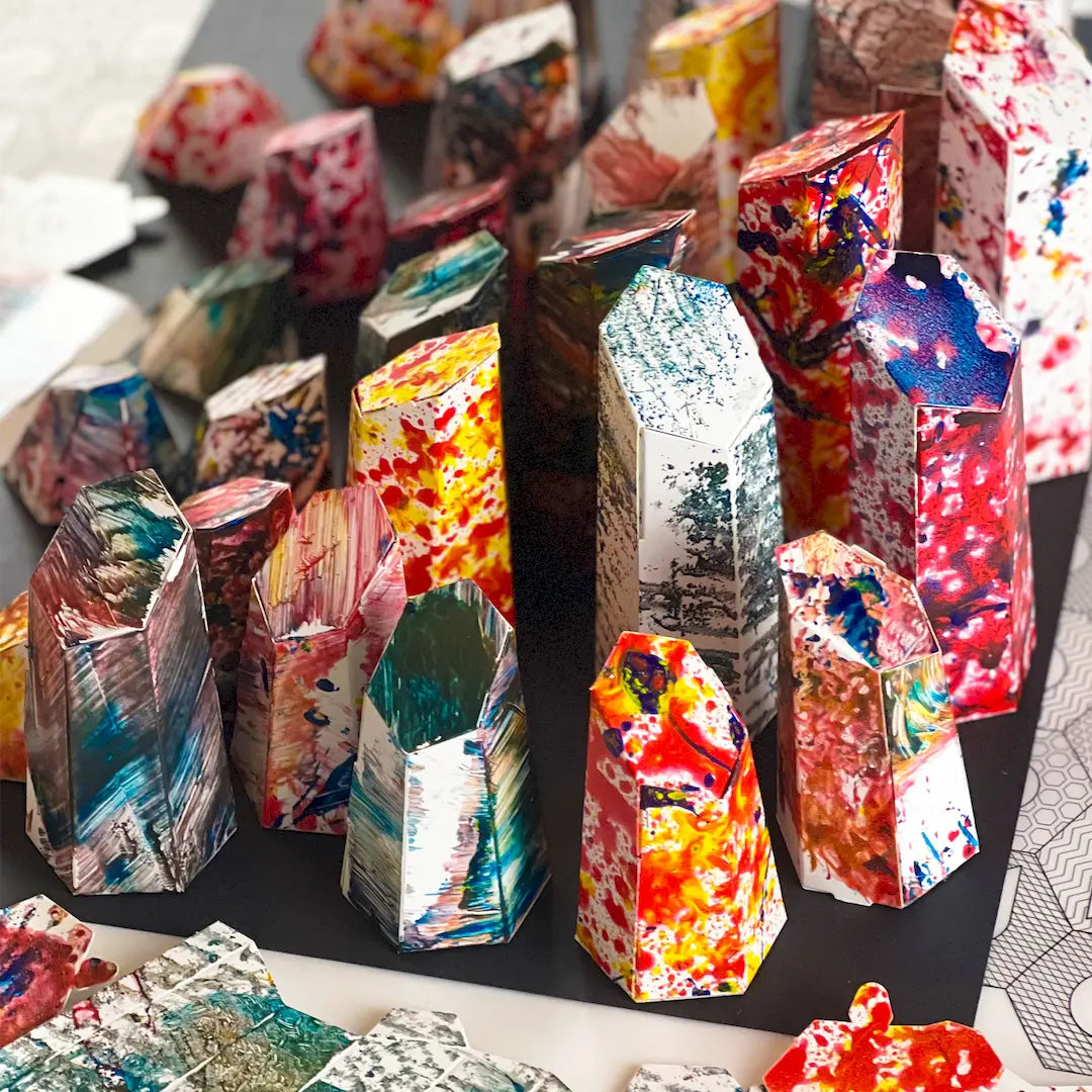 HEXSPIRE: ORBIT FUSION BUNDLE WHITE (Blocks + Layout) / PARAGAMI PAPER KIT 101_024_003