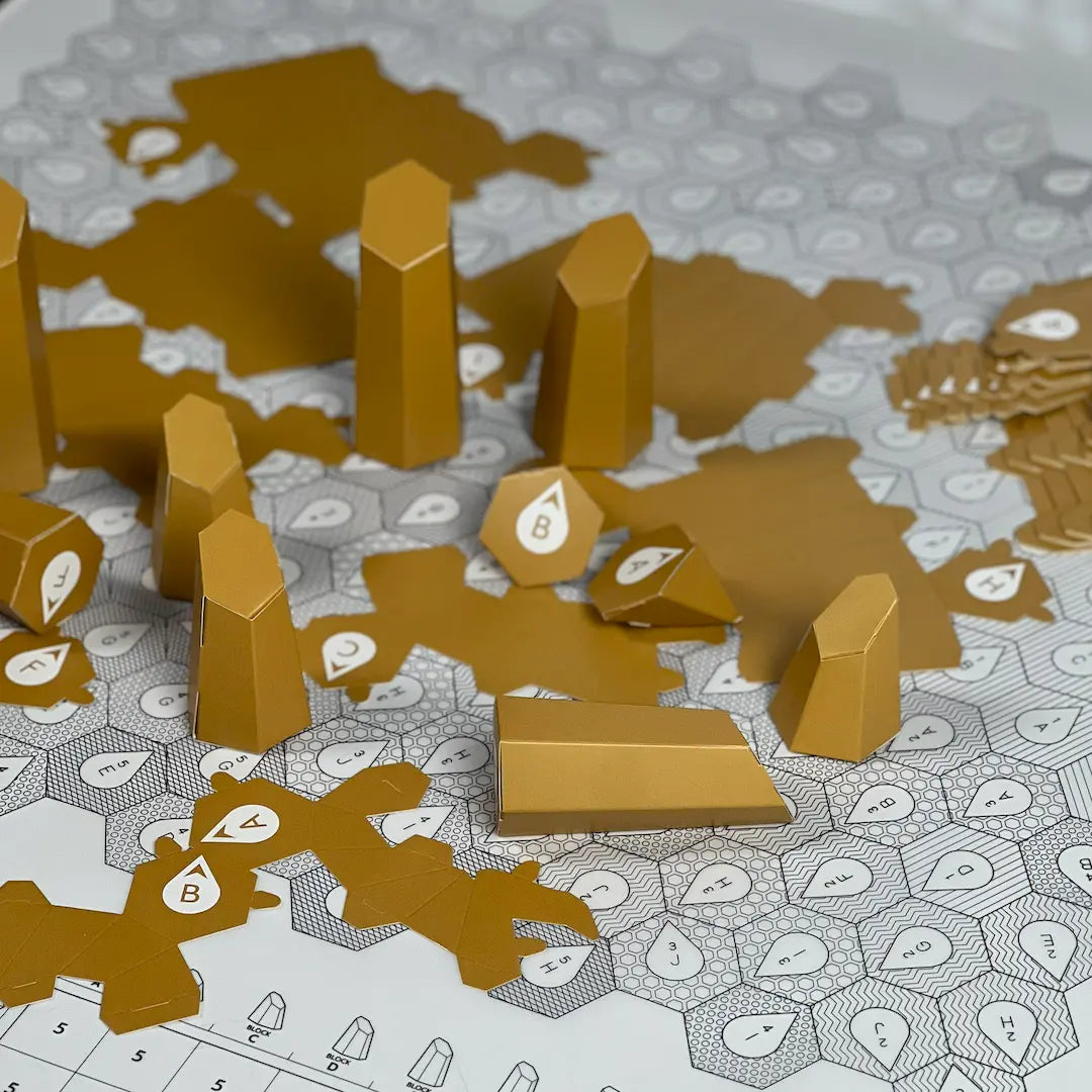 HEXSPIRE: CIRCUAL CREASE BUNDLE 01 (Blocks + Layout) / PARAGAMI PAPER KIT 101_012_001