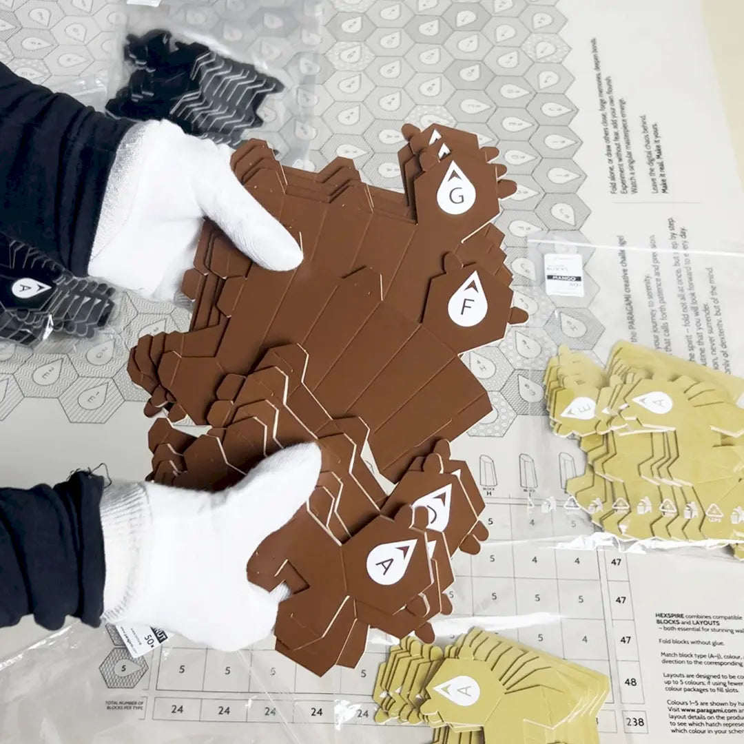 HEXSPIRE: HELIX RAMP BUNDLE 01 (Blocks + Layout) / PARAGAMI PAPER KIT 101_011_001