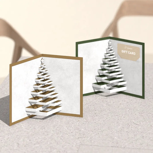 CHRISTMAS TREE POSTCARD  / TEMPLATE FOR 3D GEOMETRIC WALL ART / PARAGAMI 09_41