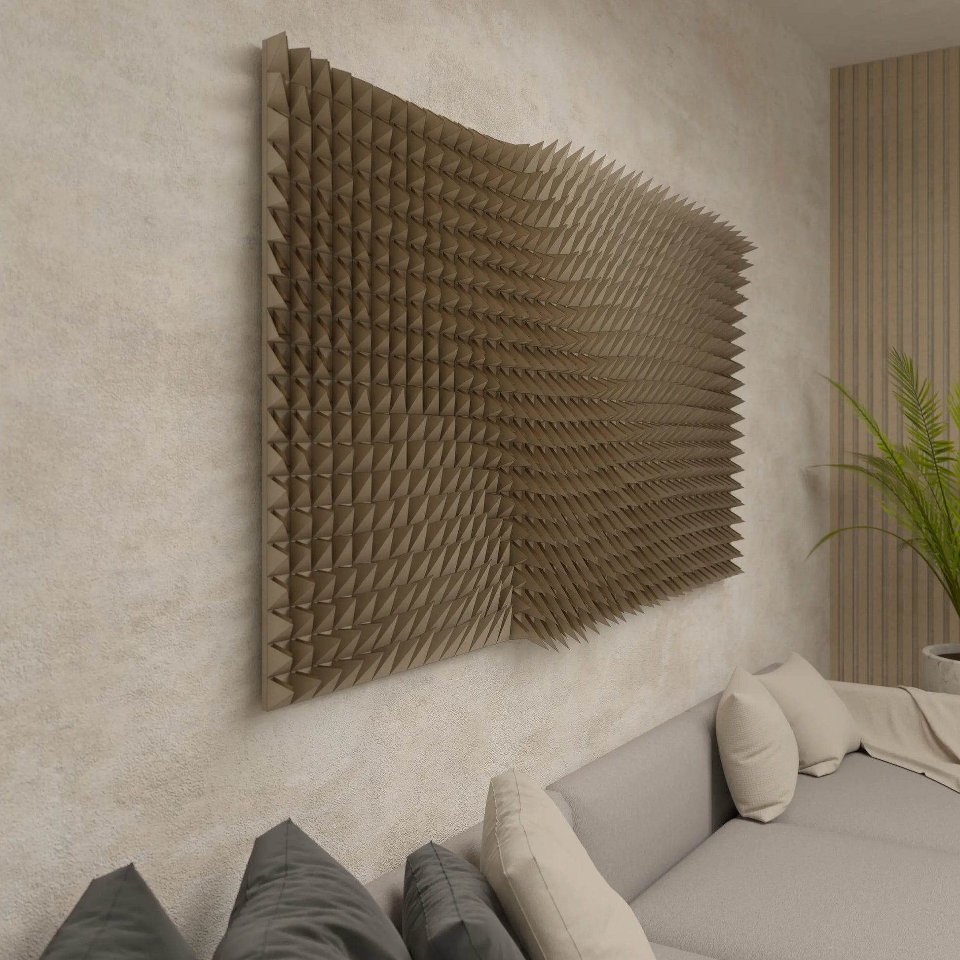 WIND FIELD - PARAGAMI 14_01 - TEMPLATE for 3D HANDMADE PAPER WALL ART_ PARAMETRIC DESIGN Paragami