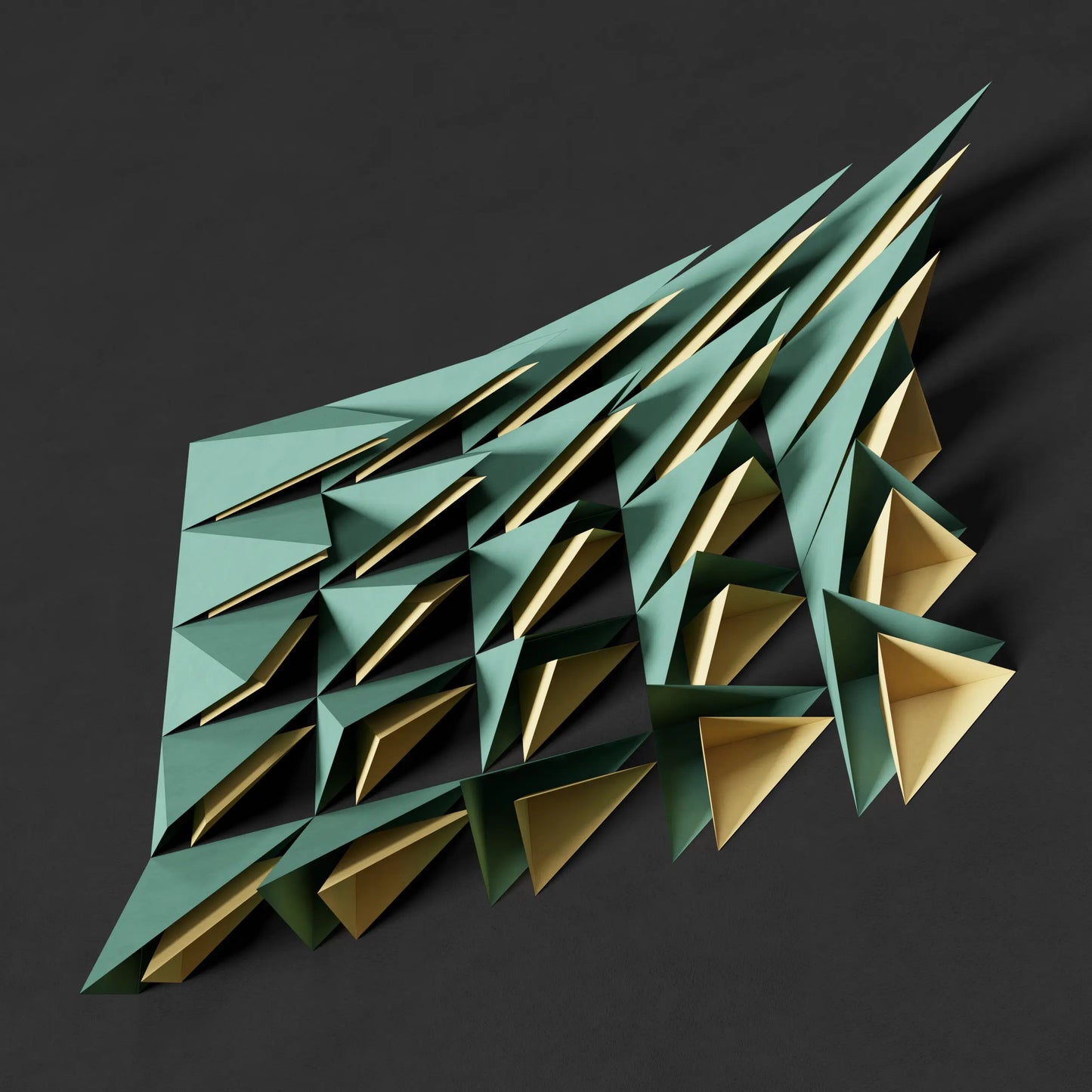 THORNY ARROW - PARAGAMI 14_06 - TEMPLATE for 3D HANDMADE PAPER WALL ART_ PARAMETRIC DESIGN Paragami 