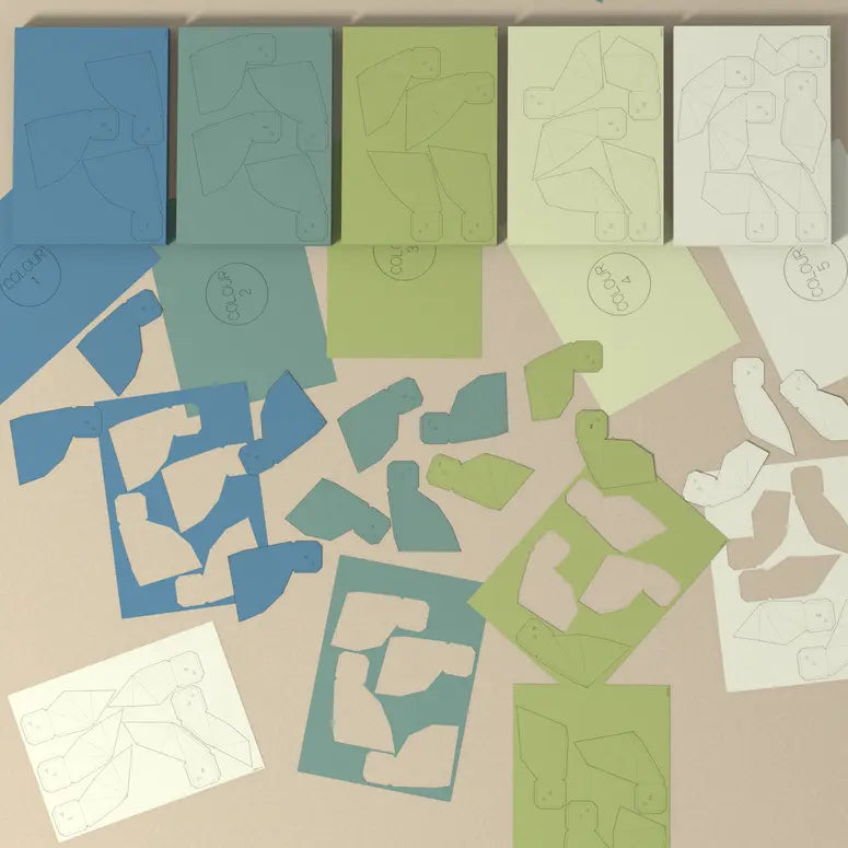 FIVE COLOUR PAPER TEMPLATE DOWNLOAD PACKAGE Paragami