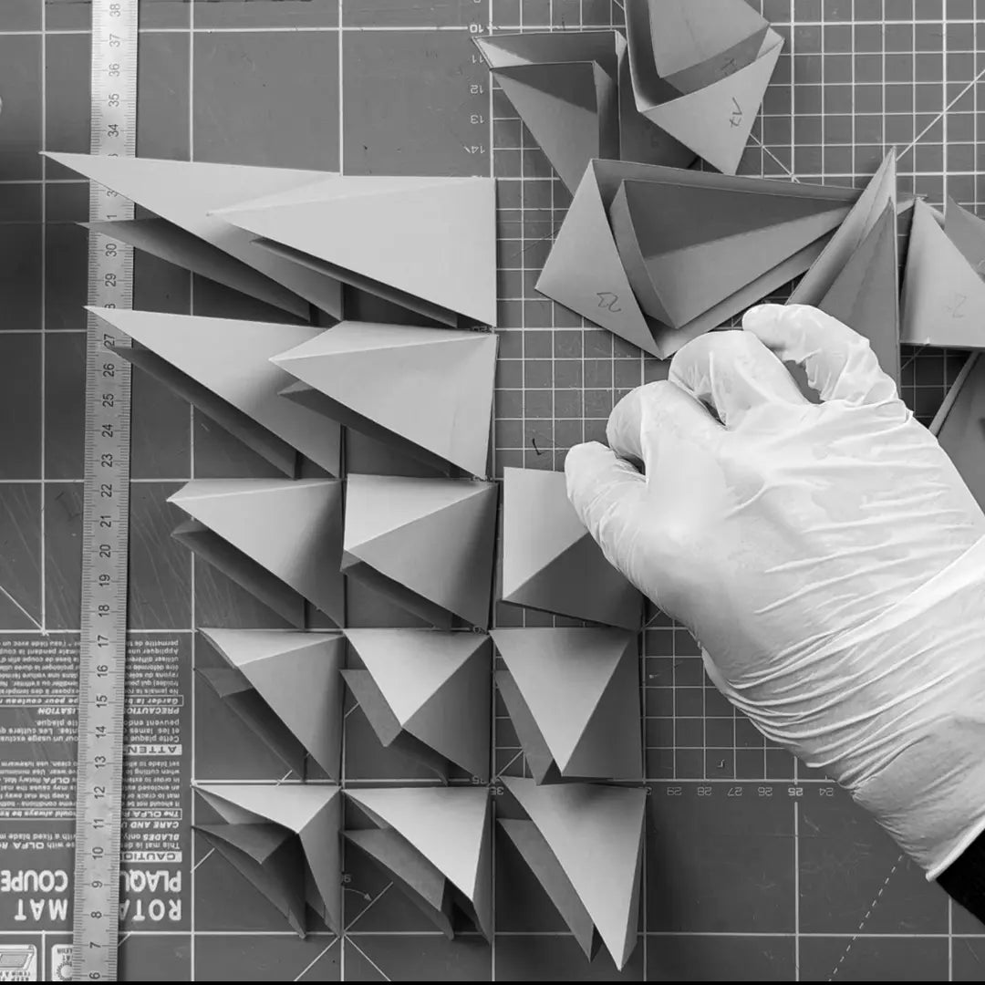 3D paper wall art parametric design PARAGAMI TEMPLATE