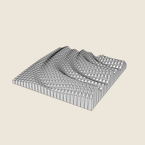 QUARTER CIRCLE WAVES - 3D MODEL / 002_004