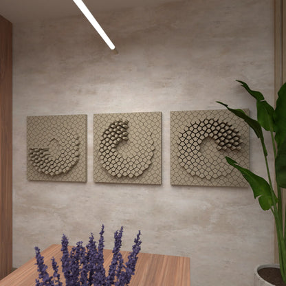 Paper Ramp Poster SPIRAL RAMP / PAPER FOLDING TEMPLATE FOR 3D GEOMETRIC WALL ART ...