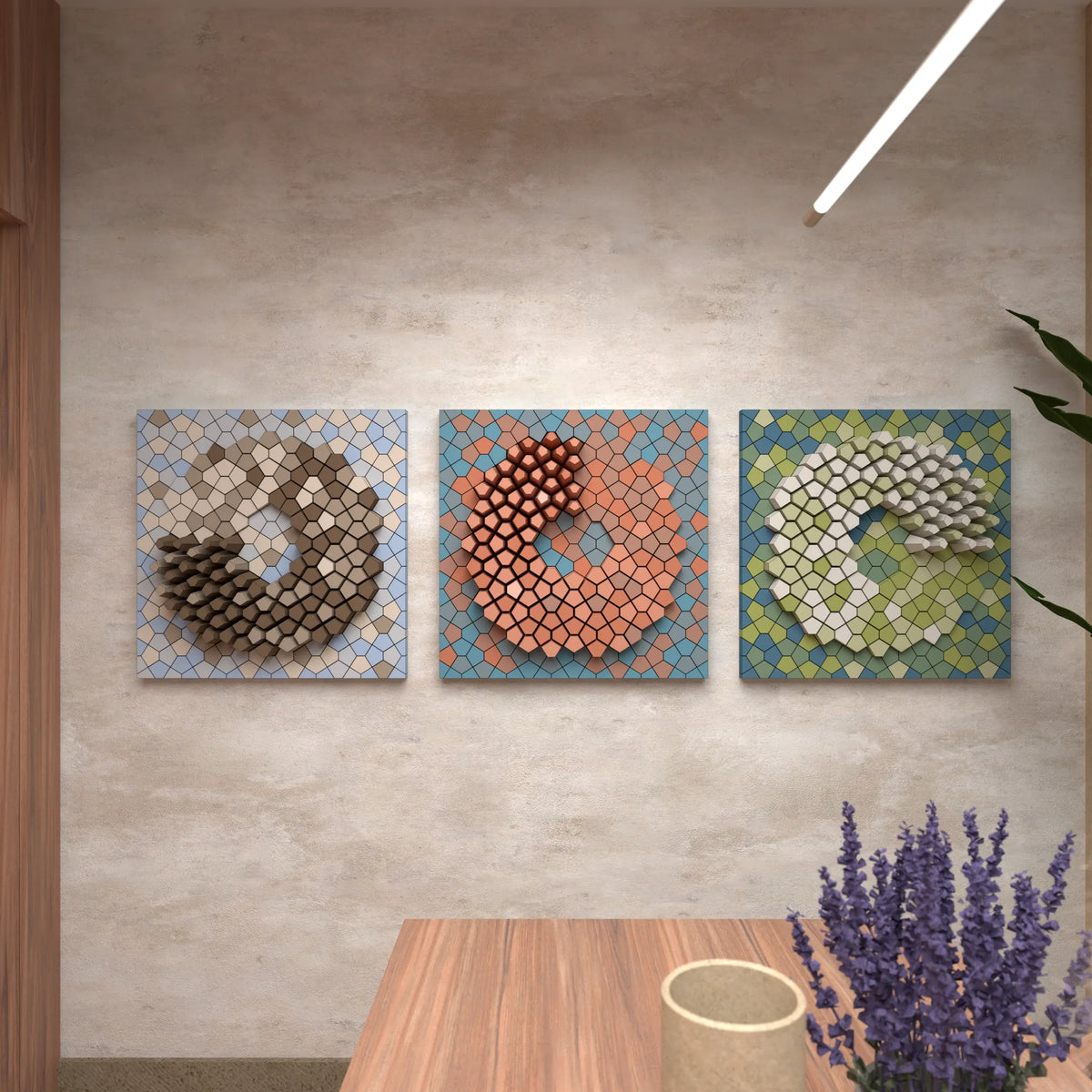 Paper Ramp Layout Spiral Ramp — Modular Paper Folding Wall Art Template (Five Colours ...