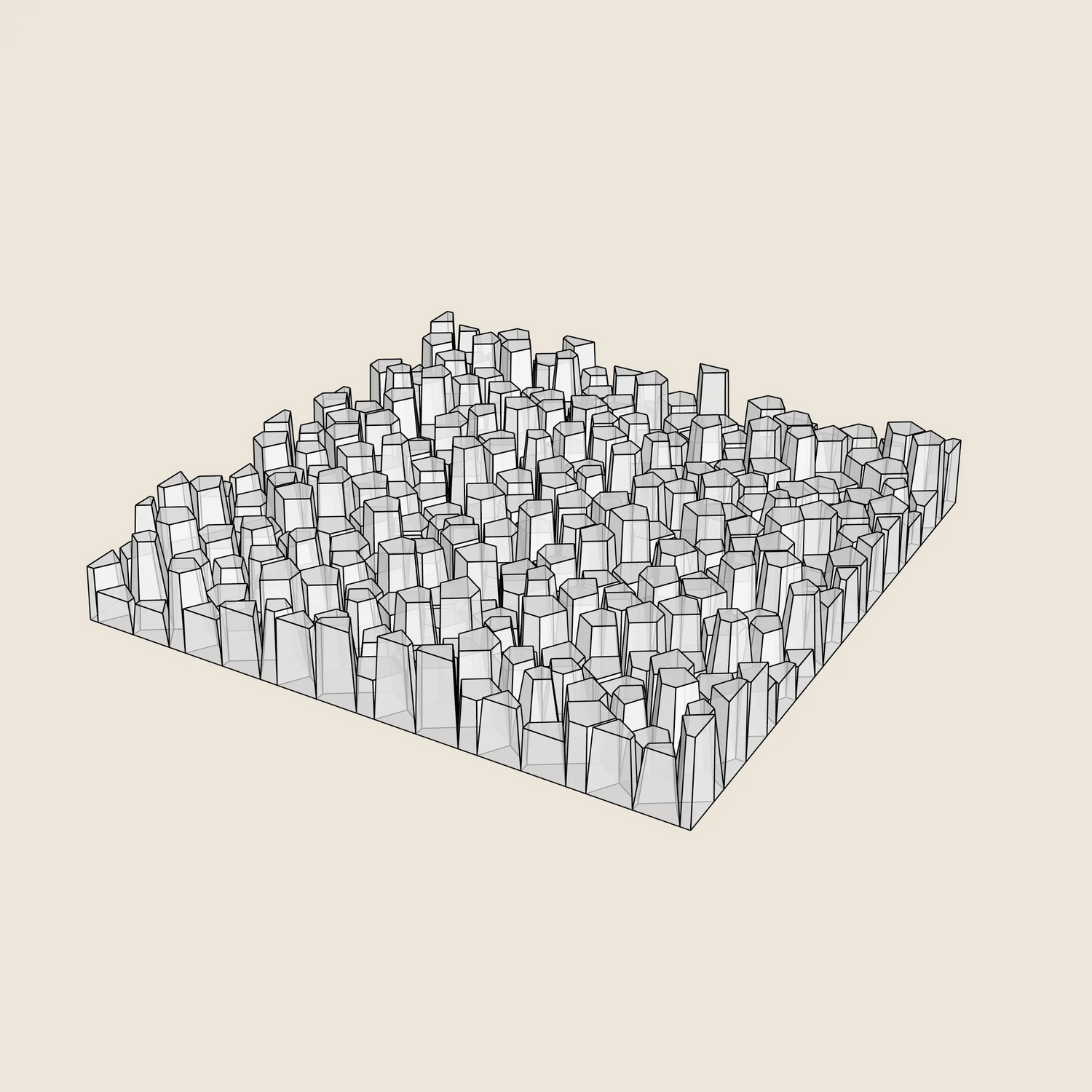 RANDOM PENTAGONS (3x COLOUR VERSIONS) - 3D MODEL / 007_006