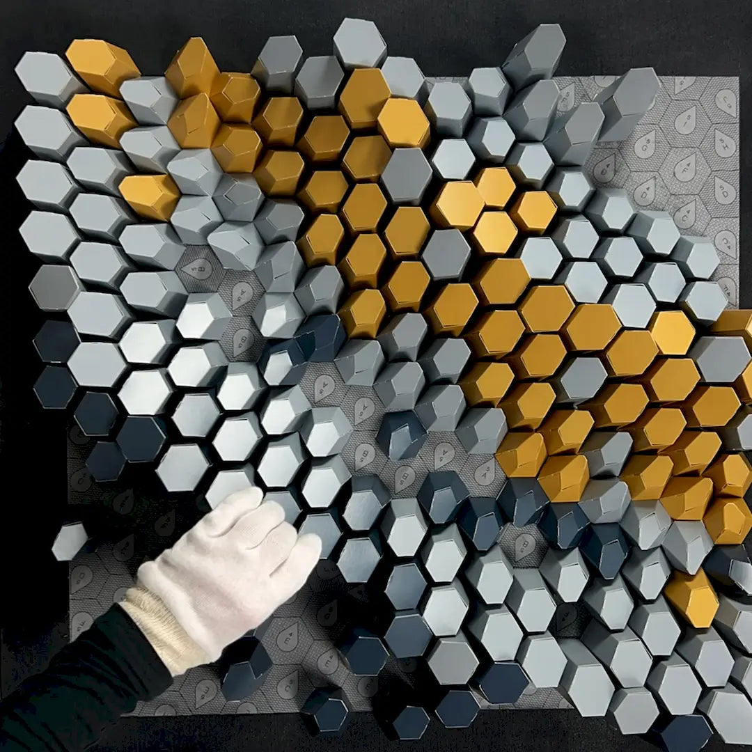 HEXSPIRE: CORNER RIPPLES BUNDLE 05 (Blocks + Layout) / PARAGAMI PAPER KIT 101_002_005