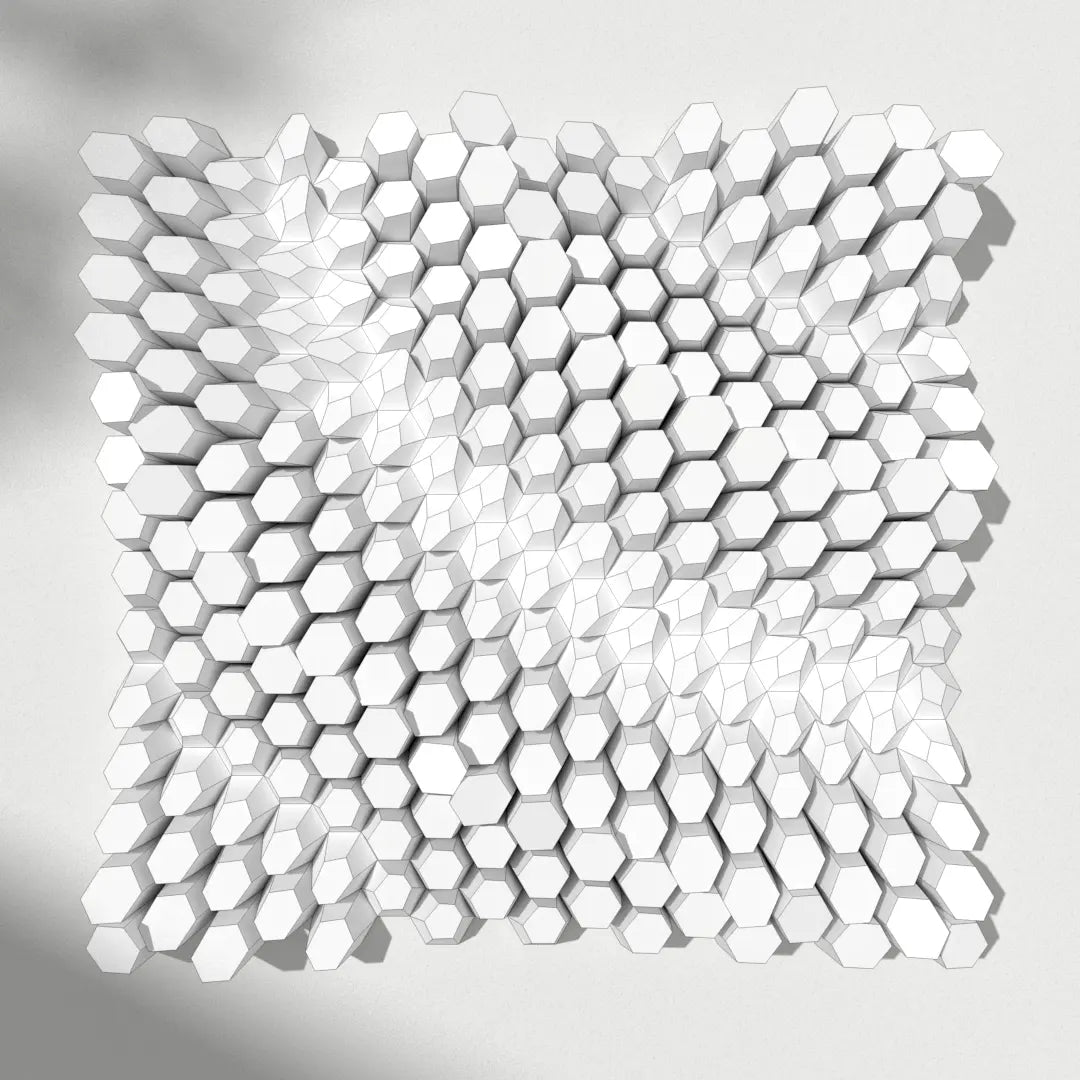 HEXSPIRE: CORNER RIPPLES BUNDLE WHITE (Blocks + Layout) / PARAGAMI PAPER KIT 101_002_003