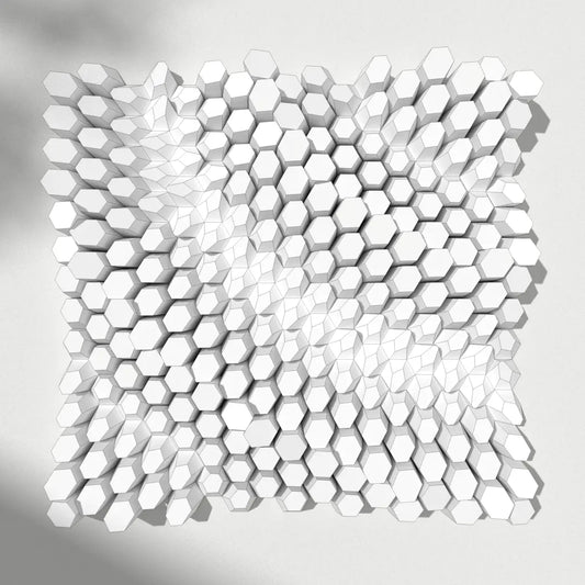 HEXSPIRE: CORNER RIPPLES BUNDLE WHITE (Blocks + Layout) / PARAGAMI PAPER KIT 101_002_003