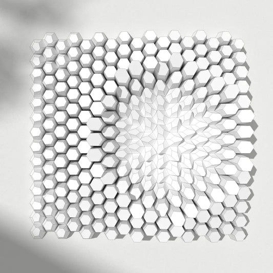 HEXSPIRE: VOLCANO CALDERA BUNDLE WHITE (Blocks + Layout) / PARAGAMI PAPER KIT 101_003_003