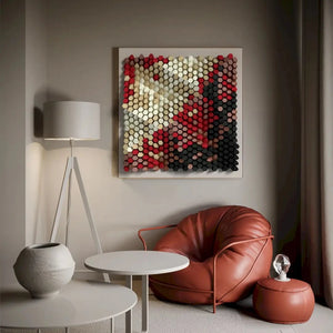 Leaf Veins — five-colour HEXSPIRE paper kit wall art, Paragami