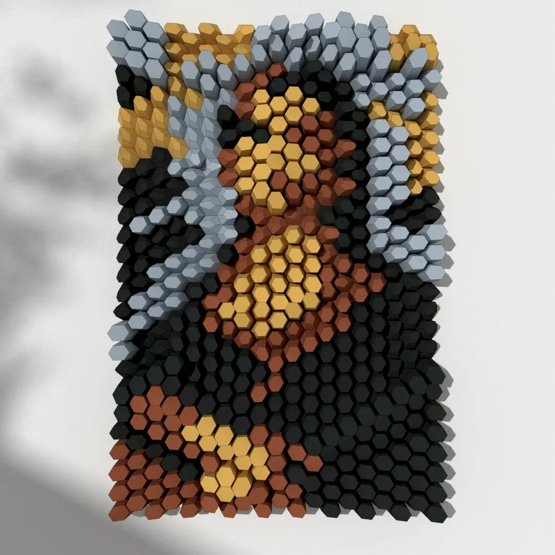 HEXSPIRE: MONA LISA "M" BUNDLE 01 (Blocks + Layout) / PARAGAMI PAPER KIT 101_015_001