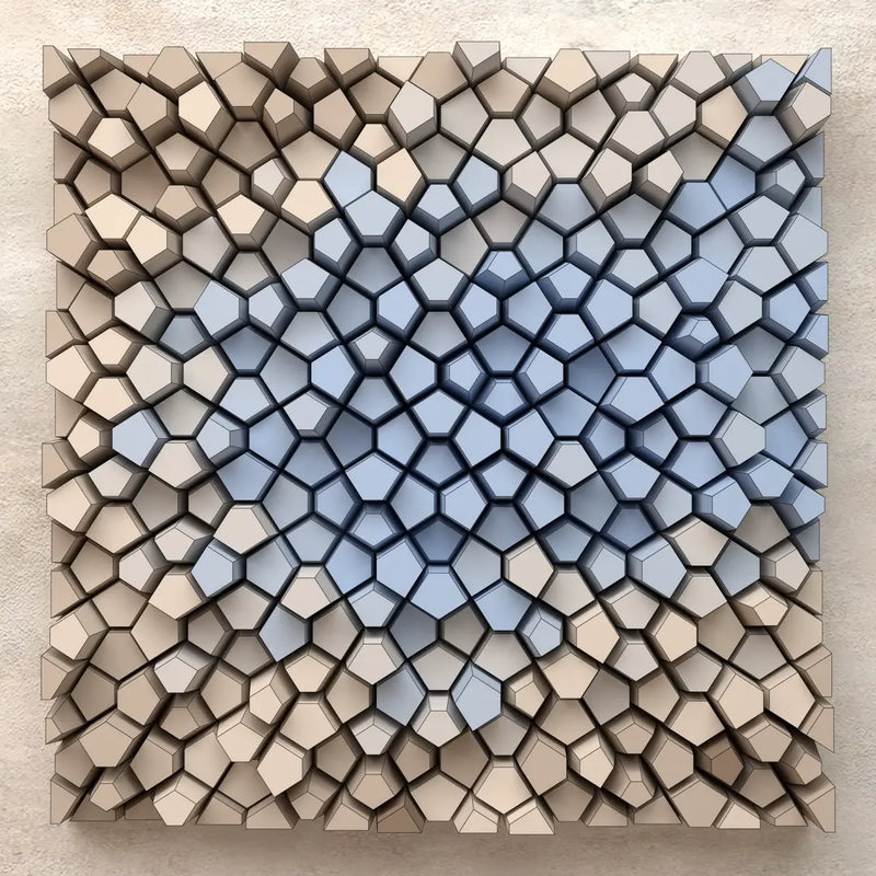 RANDOM PENTAGONS (3x COLOUR VERSIONS) - 3D MODEL / 007_006