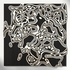 Abstract black and white pattern on a textured surface 3D Printed Wall art - Print with layer changes