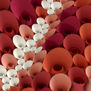 3D wall art made from paper folding template, organic cone-based structure for modern interior decor