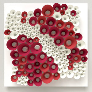 Trippy geometric wall art inspired by Coral Sponge design, modern abstract decorative structure