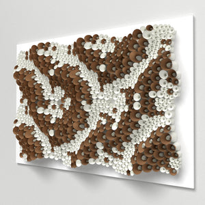 Offline creative activity building abstract 3D wall art from folded paper components