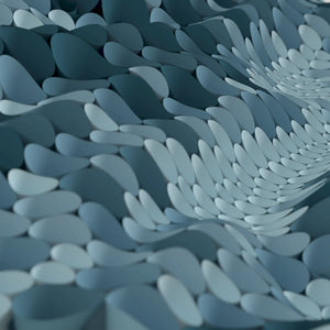 Creative paper folding template for DIY wall art, combining simple cone shapes into a striking three-dimensional composition.