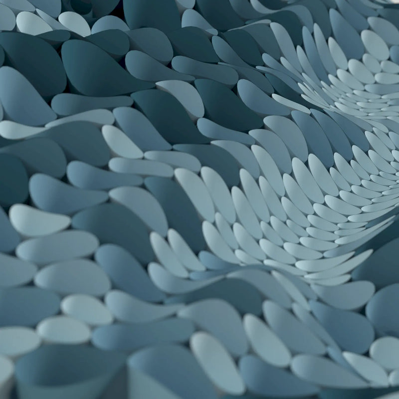 Creative paper folding template for DIY wall art, combining simple cone shapes into a striking three-dimensional composition.