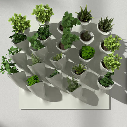 3D MODEL EXPORT for PARAGAMI 10_08 - CORNETS DE FLEUR 02 (3× 22 blocks)