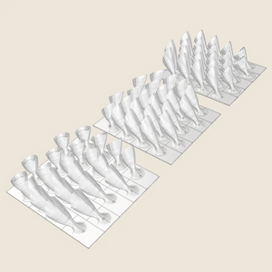 CORNETS DE FLEUR 02 (3× 22 blocks) - 3D MODEL / 010_008