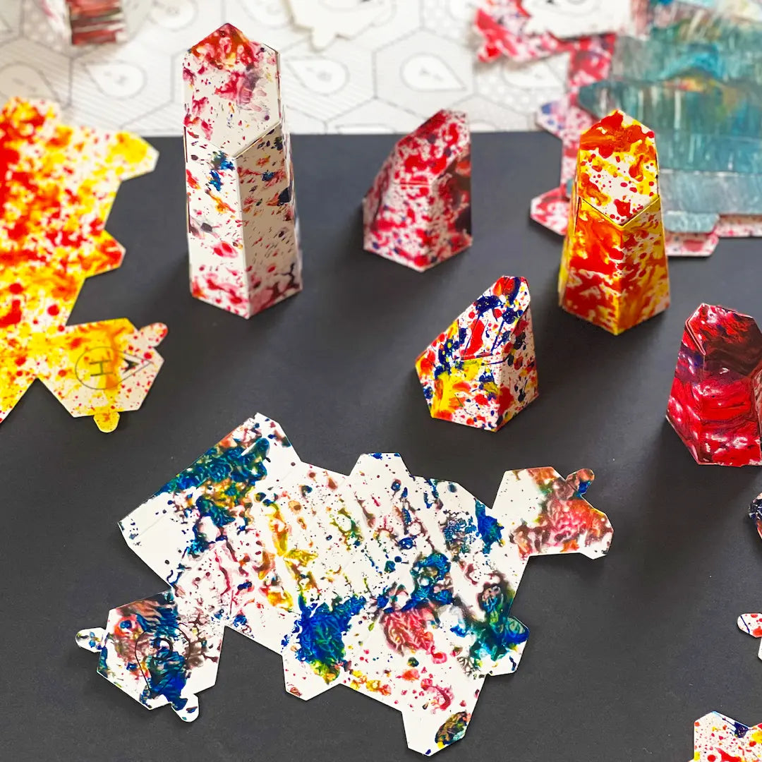 HEXSPIRE: MONA LISA BUNDLE WHITE (Blocks + Layout) / PARAGAMI PAPER KIT 101_032_003