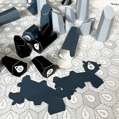 HEXSPIRE: VOLCANO CALDERA BUNDLE 01 (Blocks + Layout) / PARAGAMI PAPER KIT 101_003_004