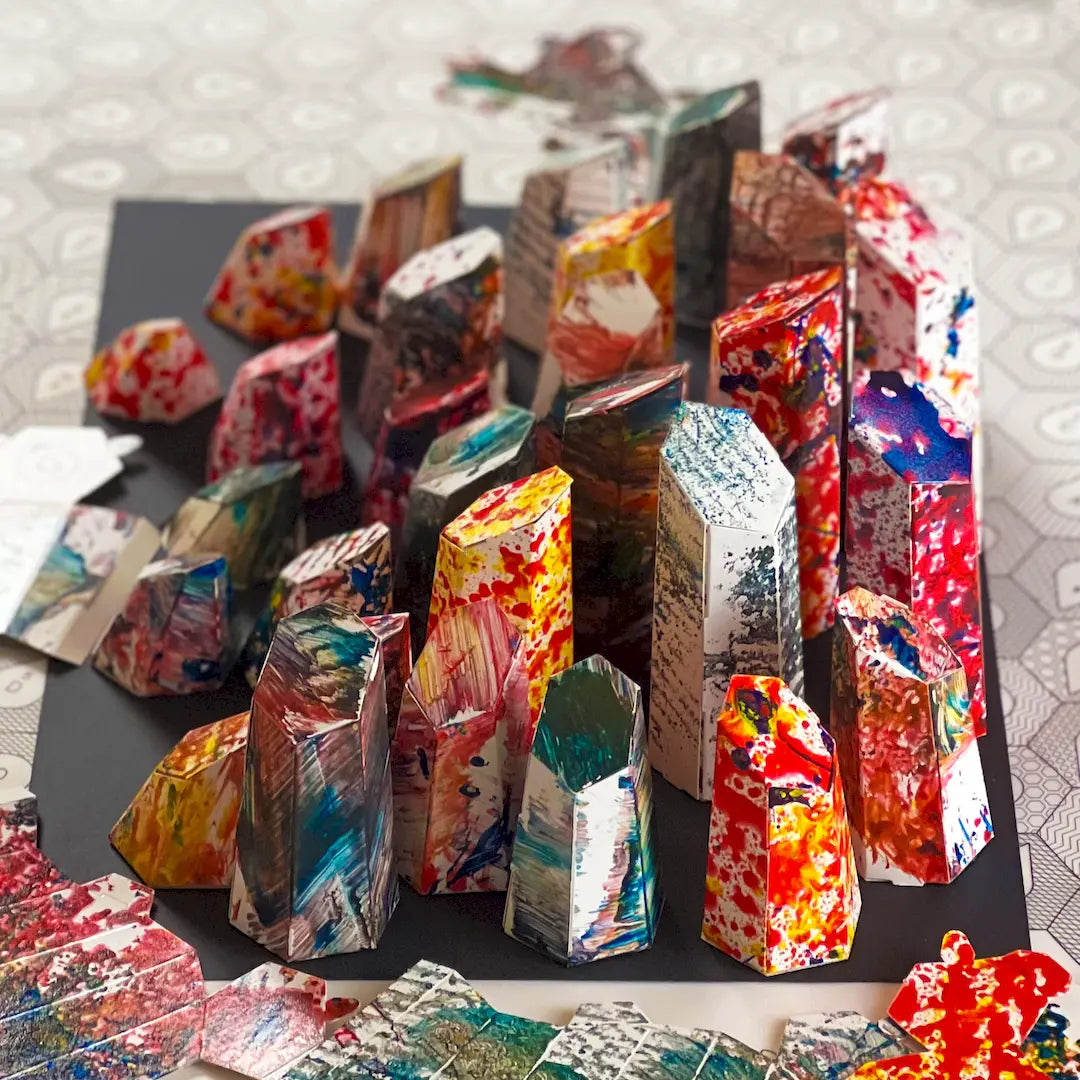 HEXSPIRE: MONA LISA BUNDLE WHITE (Blocks + Layout) / PARAGAMI PAPER KIT 101_032_003