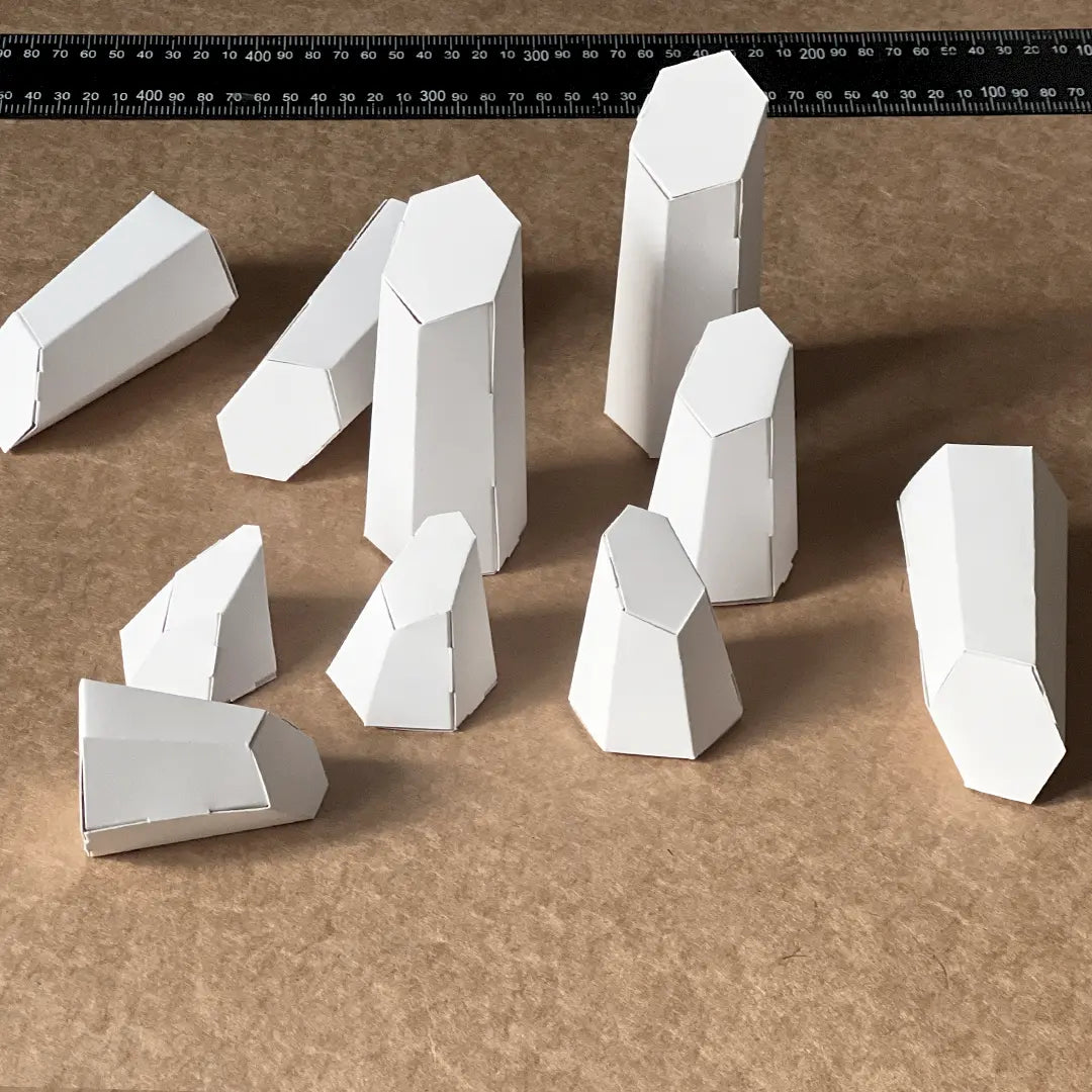 HEXSPIRE: MONA LISA BUNDLE WHITE (Blocks + Layout) / PARAGAMI PAPER KIT 101_032_003