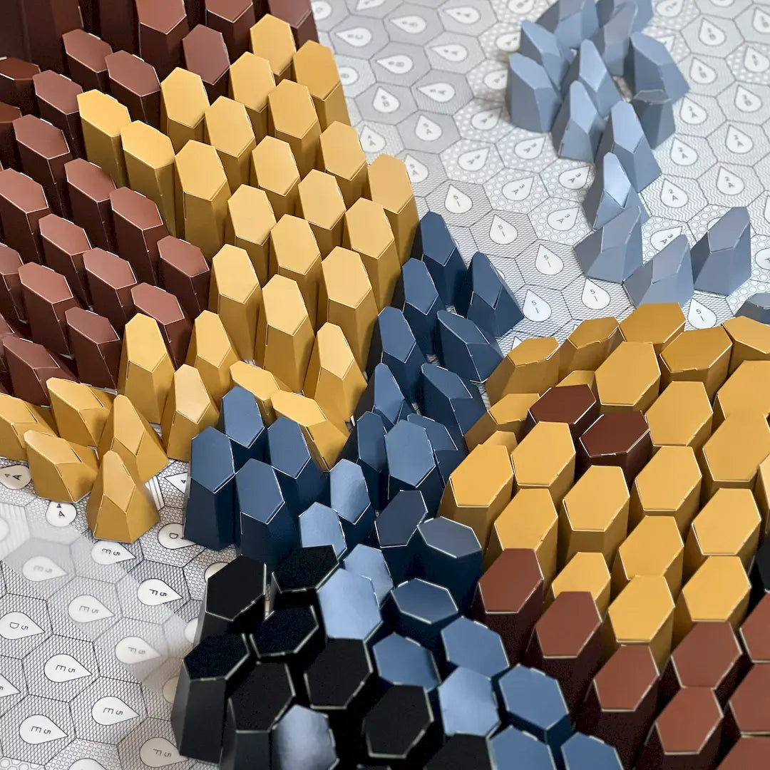 HEXSPIRE: CORNER RIPPLES BUNDLE 01 (Blocks + Layout) / PARAGAMI PAPER KIT 101_002_001