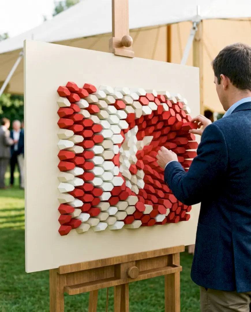 Corporate event wall art project — team collaboration, Paragami