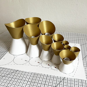 DIY paper folding template for 3D wall art, creative hands-on building experience for home decor