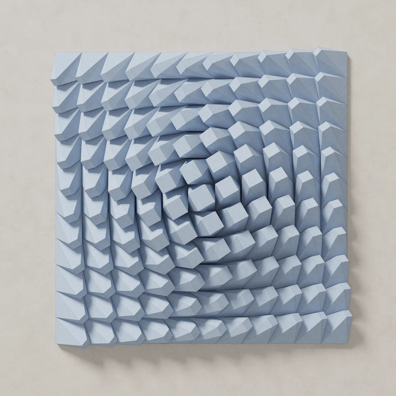 TWISTED BOX - PARAGAMI 07_01 - TEMPLATE for 3D HANDMADE PAPER WALL ART_ PARAMETRIC DESIGN Paragami 