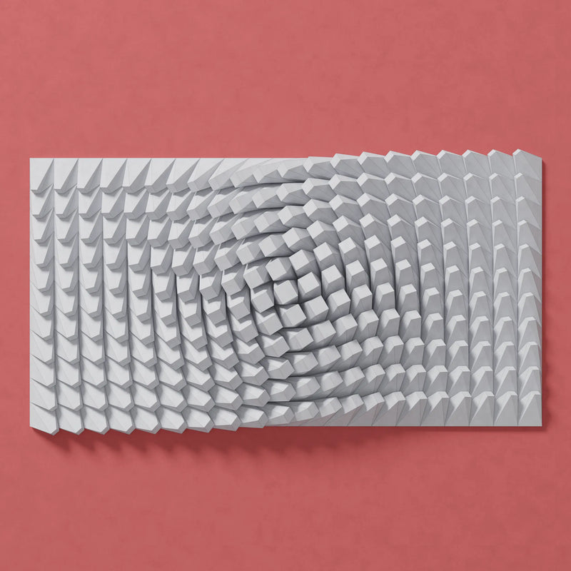 TWISTED BOX 2 - PARAGAMI 07_02 - TEMPLATE for 3D HANDMADE PAPER WALL ART_ PARAMETRIC DESIGN Paragami 