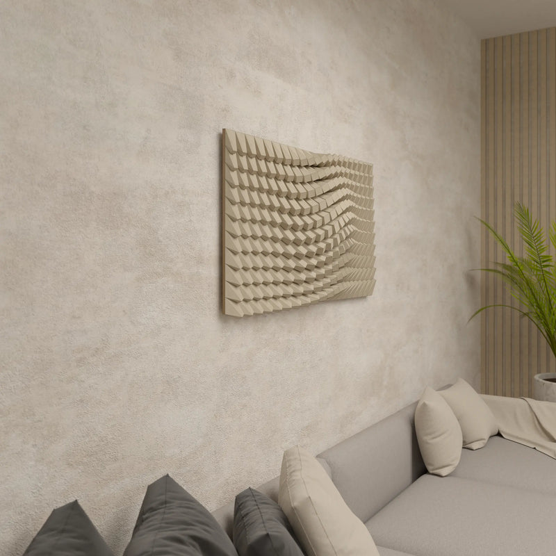 Twisted Box single colour close-up — paper wall art, Paragami