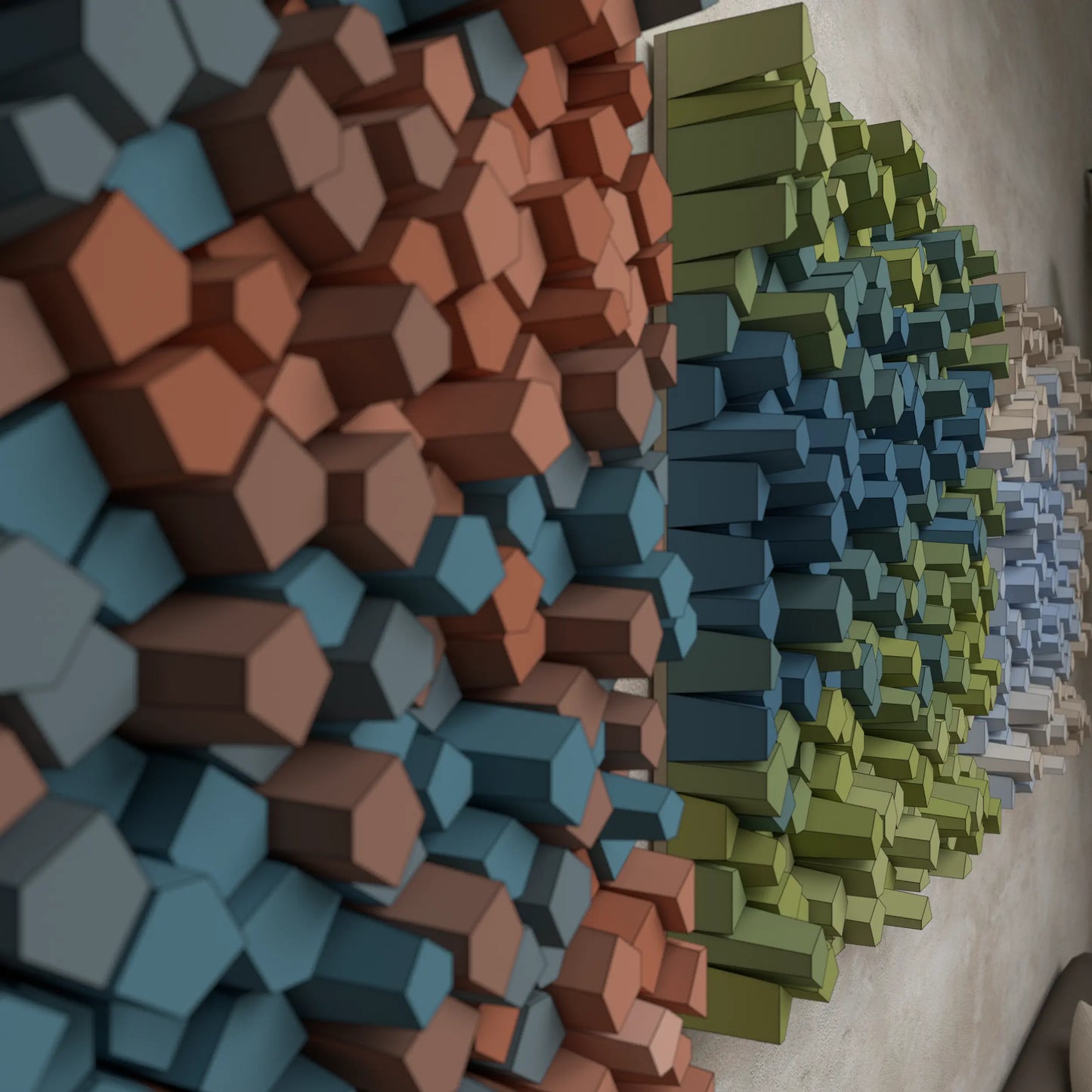 PARAGAMI 07_06 - RANDOM PENTAGONS - FIVE COLOURS - 3× TEMPLATE