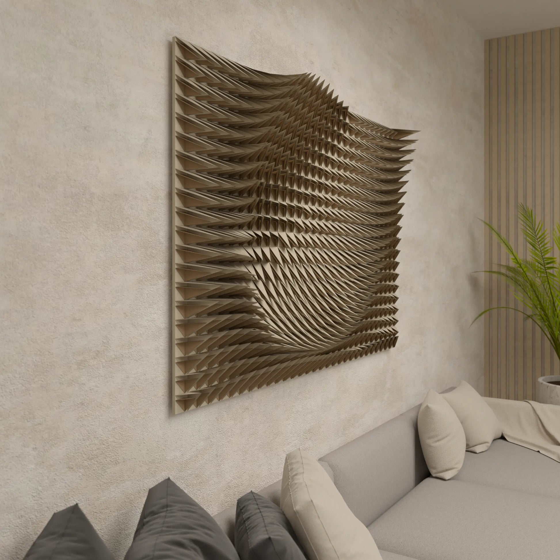 WIND DROP - PARAGAMI 14_05 - TEMPLATE for 3D HANDMADE PAPER WALL ART_ PARAMETRIC DESIGN Paragami 