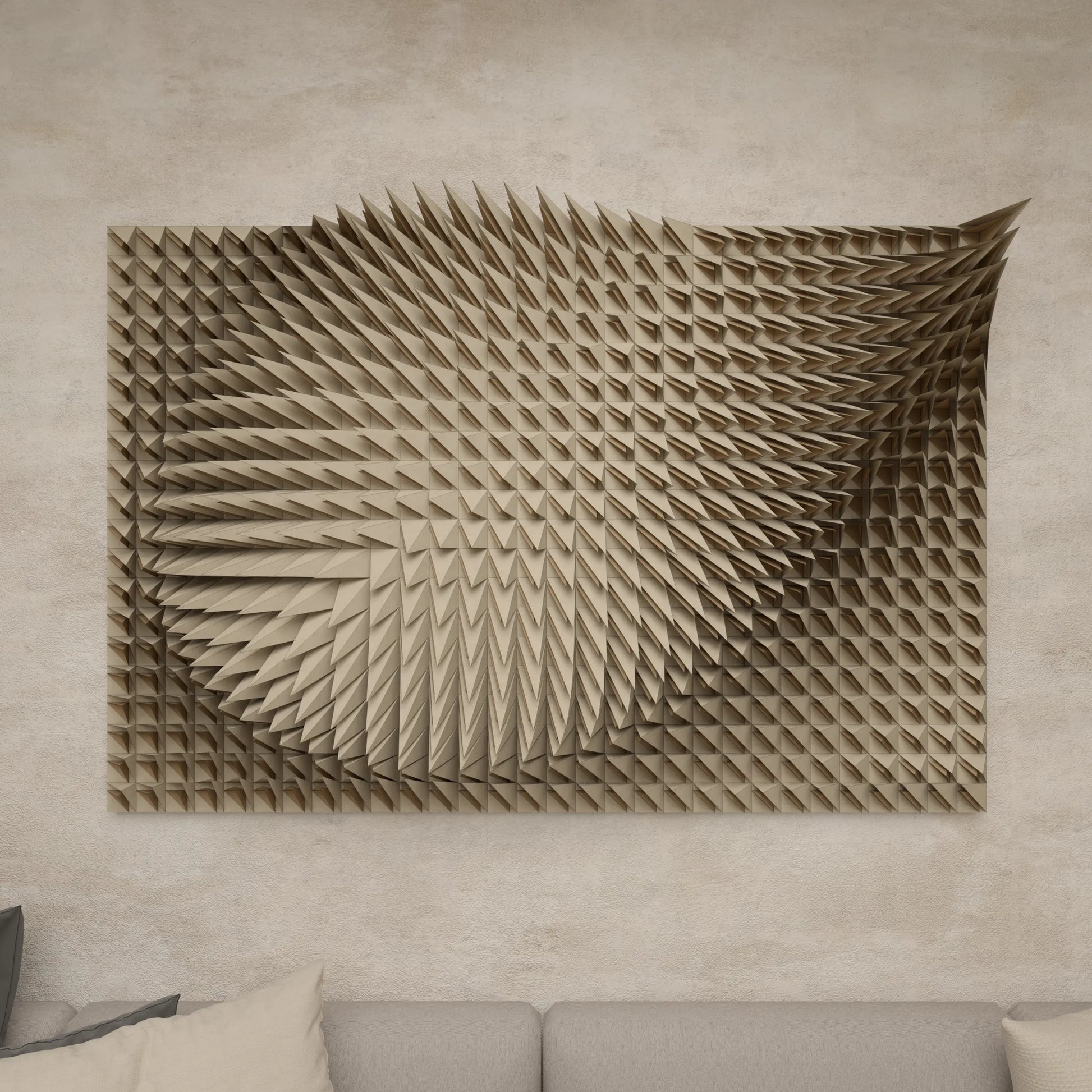 WIND DROP - PARAGAMI 14_05 - TEMPLATE for 3D HANDMADE PAPER WALL ART_ PARAMETRIC DESIGN Paragami 