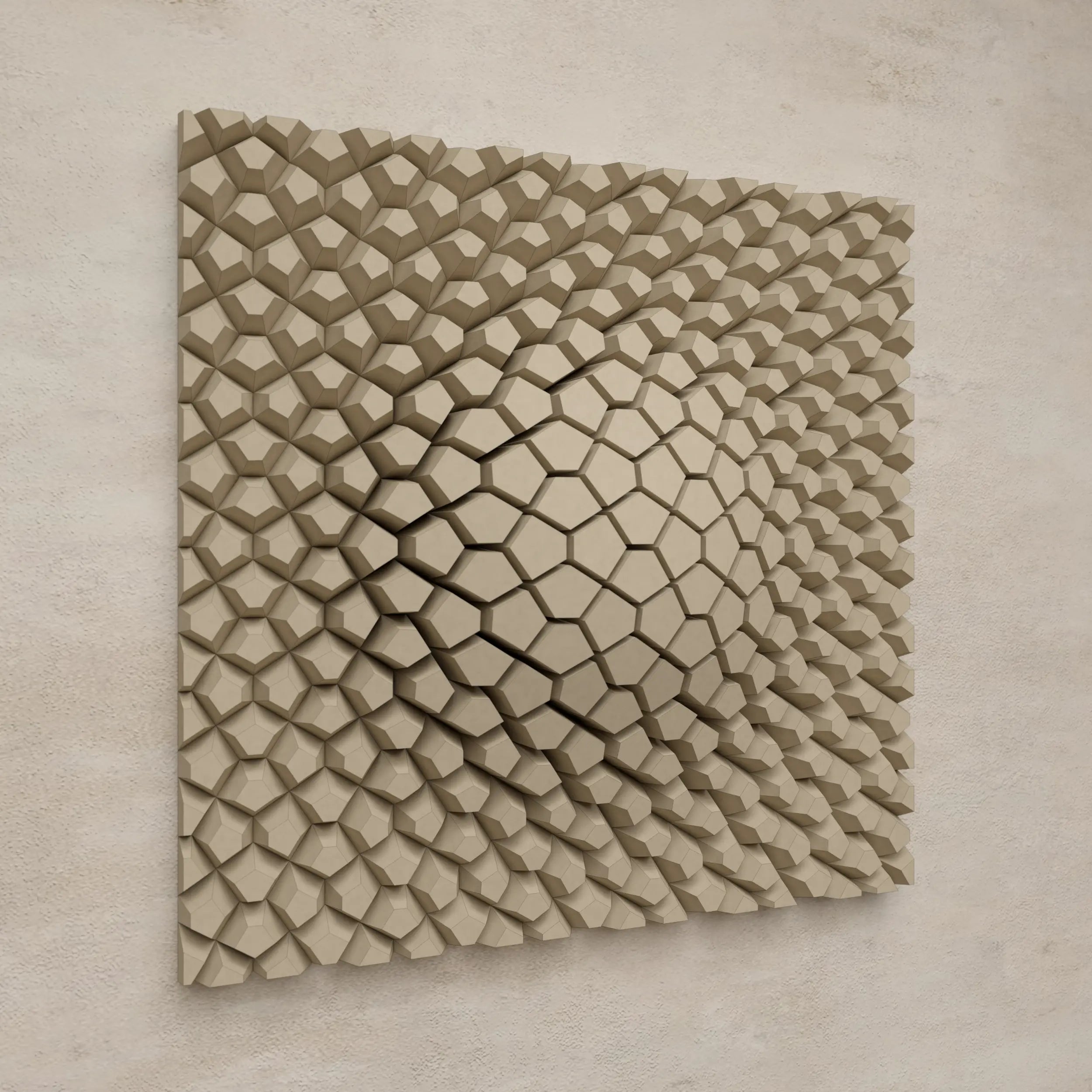 CRACKED BULGE / PAPER FOLDING TEMPLATE FOR 3D GEOMETRIC WALL ART ...