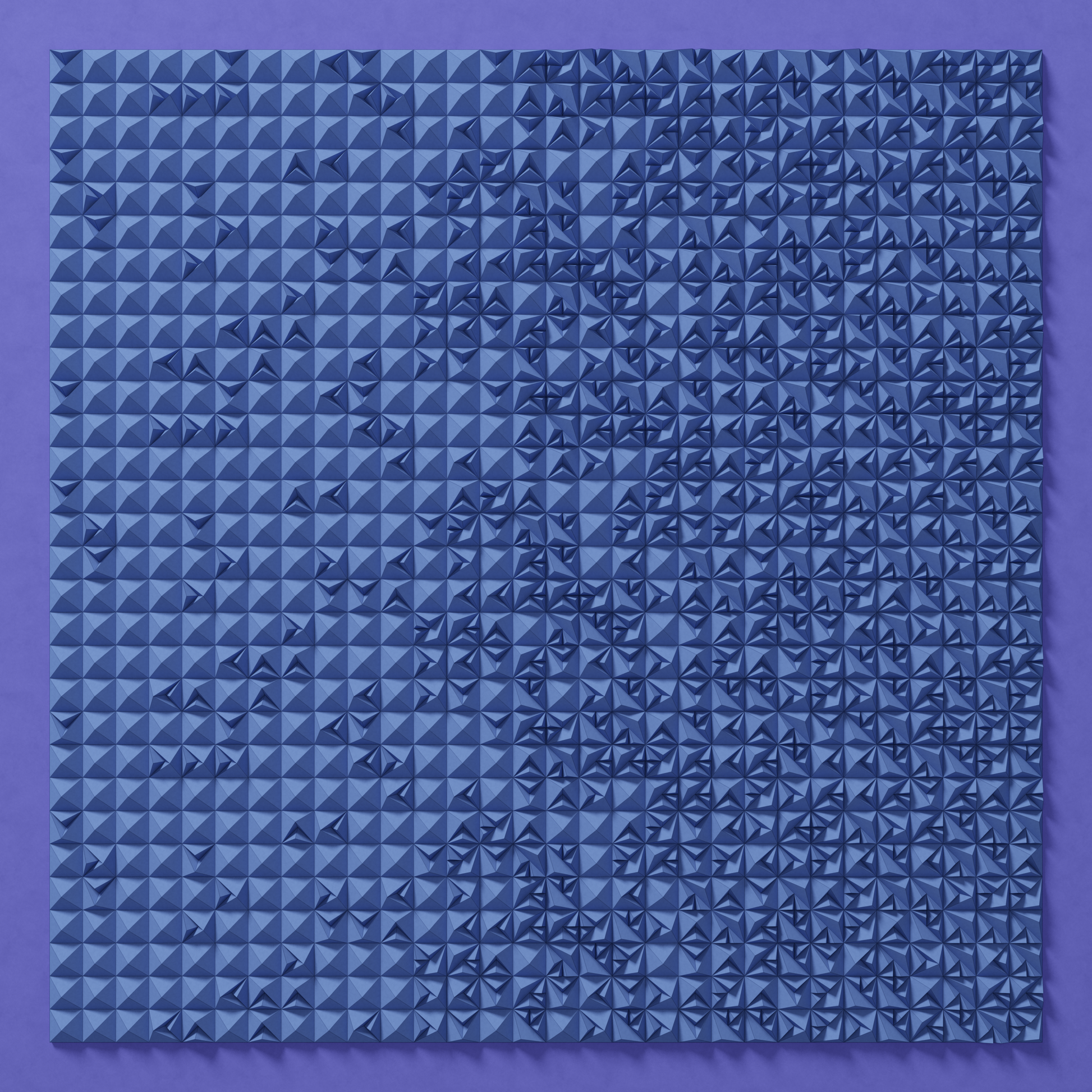 SCATTERED PYRAMIDS - PARAGAMI 04_01 - TEMPLATE for 3D HANDMADE PAPER WALL ART_ PARAMETRIC DESIGN Paragami 